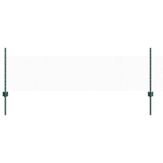 Gartenzaun-Set 2 Stück Grün PVC-beschichteter Stahl 25 x 0,5 m