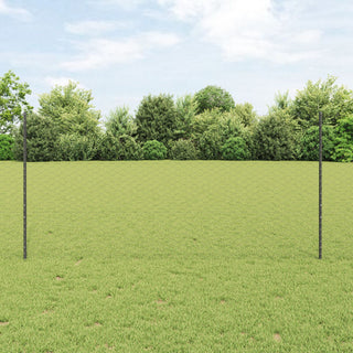 Gartenzaun-Set Set aus 2 Grau Metall Groß Robust Gartenzaun