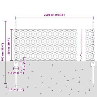Sechseckgartenzaun Set 2er Set Grün Pulverbeschichteter Stahl