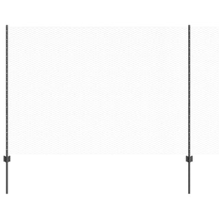 Gartenzaunset Set aus 2 Grau Pulverbeschichteter Stahl 25 x 1,5 m