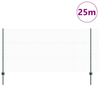 Gartenzaunset Set aus 2 Grün Metall Groß Langlebig Gartenzaun