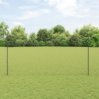 Gartenzaunset Set aus 2 Grau Metall 25 x 1,5 m Robust