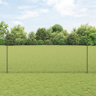 Gartenzaun-Set Set aus 2 Grau Stahl 1,5 m breit, 25 m lang