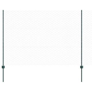 Gartenzaun Set 2er Set Grün Metall 25 x 1,5 m Gartenzaun
